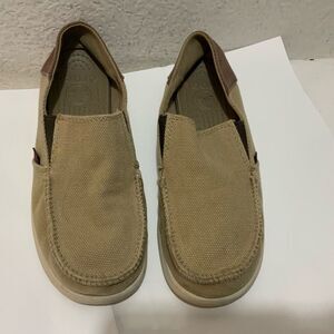 CROCS Sanuk Style Shoes Great Condition Size 5 Tan Beach Boat